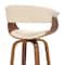 Armen Living Julyssa 30" Bar Height Swivel Cream Faux Leather and Walnut Wood Bar Stool LCJSBAWACR30 - alternate 9